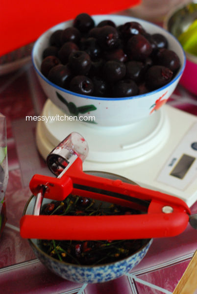 Pitting Cherries With Cherry Pitter